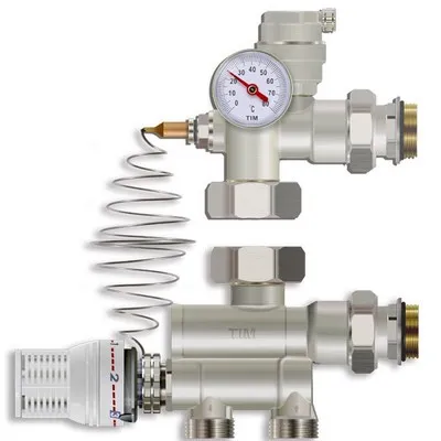 Смесительный узел для тёплого пола (без насоса) Tim 20-60 °C JH-1036