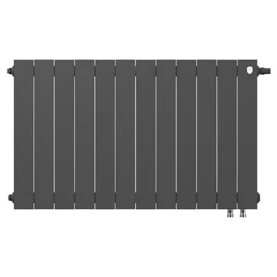 Радиаторы Royal Thermo PianoForte 500 Noir Sable VDR биметаллические, чёрные нижнее правое подключение