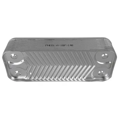 Теплообменник ГВС (вторичный) 16 пластин для котлов Ariston Uno 995945, Berreta К8036, R8037, Biasi BI1181122, BI1001101, E.C.A 7006991269, Electrolux AA10110003, Ferroli 39842130