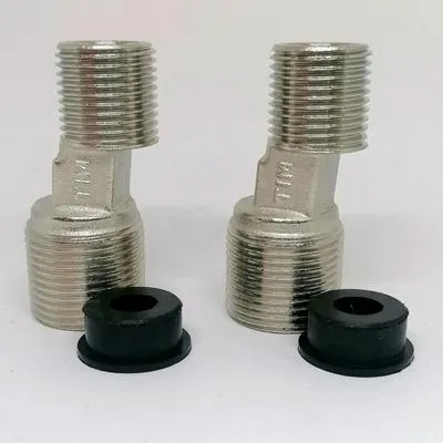 Эксцентрик латунный НАРУЖНАЯ резьба НН 3/4"х1/2" никелированный Tim SLM023N
