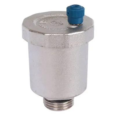 Воздухоотводчик автоматический Stout 1/2" Наружная резьба вертикальный выпуск никель SVS-1011-000015