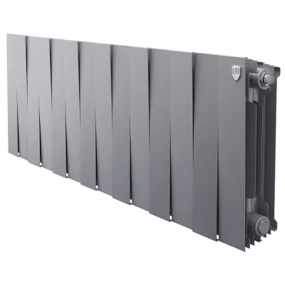 Радиаторы Royal Thermo PianoForte 300 Silver Satin биметаллические, серебристые боковое подключение