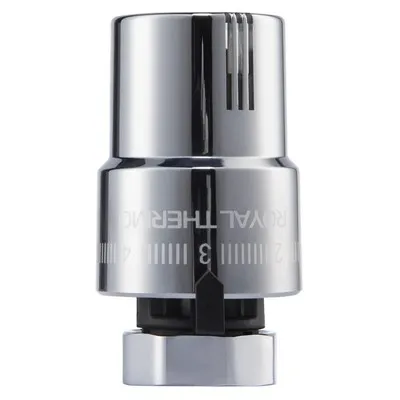 Головка термостатическая (термоголовка) M30x1,5 жидкостная Хром Royal Thermo Design RTO 08.02
