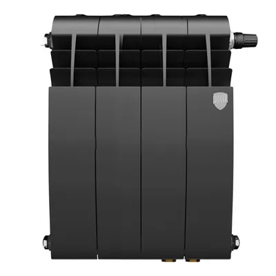 Радиаторы Royal Thermo BiLiner 350 Noir Sable VDR биметаллические, чёрные нижнее правое подключение
