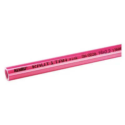 Рехау Труба PEX-а Rautitan Pink с кислородным барьером, розовая (цена за 1 м)