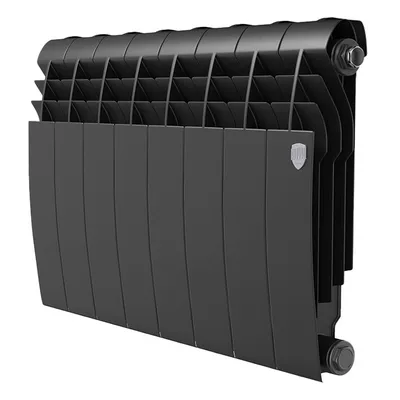 Радиаторы Royal Thermo BiLiner 350 Noir Sable биметаллические, чёрные боковое подключение