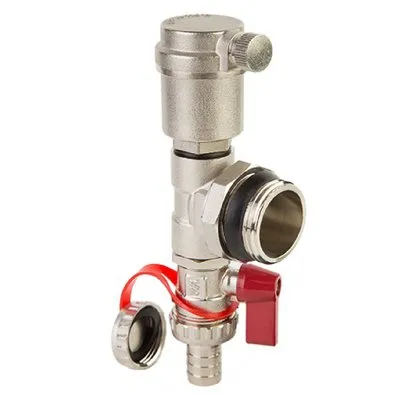 Фитинг регулируемый концевой с дренажным вентилем и автоматическим воздухоотводчиком 1" MVI MC.201.06