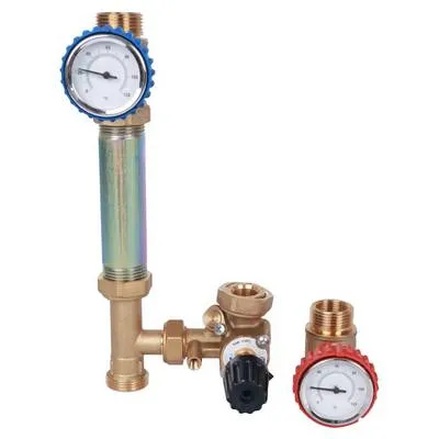 Насосная группа с 3-ходовым приводным смесителем Ду20 в теплоизоляции (без насоса) Stout SDG-0007-002001