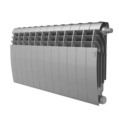 Радиаторы Royal Thermo BiLiner 350 Silver Satin VR80 биметаллические, серебристые нижнее правое подключение