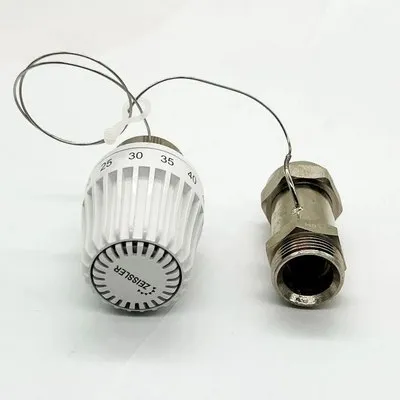 Головка термостатическая (термоголовка) 20-60 °C 3/4"ЕК Tim с выносным проточным сенсором TH-S-0801