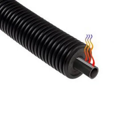 Теплотрасса однотрубная на ХВС 63x5,8/140 с греющим кабелем 10 Вт/м Terrendis