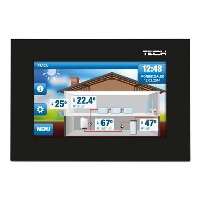 Терморегулятор проводной программируемый ST-2801 Tech  с WiFi с OpenTherm сенсорный дисплей, датчик влажности