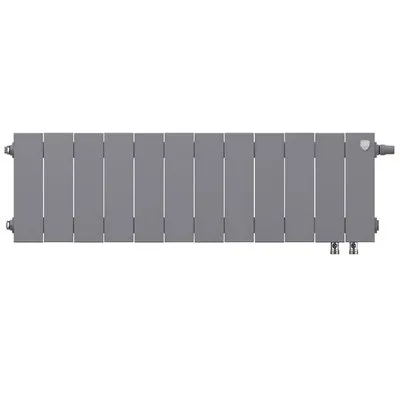Радиаторы Royal Thermo PianoForte 200 Silver Satin VDR биметаллические, серебристые нижнее правое подключение