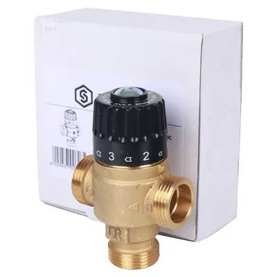 Термостатический клапан с центр. смешением 3/4" НАР Stout SVM-0125