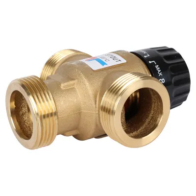 Термостатический клапан с центр. смешением 30-65°С 1 1/4" НАР Kvs=3,5 м³/час Stout SVM-0125