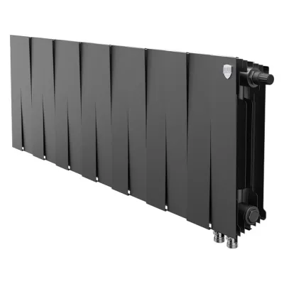 Радиаторы Royal Thermo PianoForte 300 Noir Sable VDR биметаллические, чёрные нижнее правое подключение