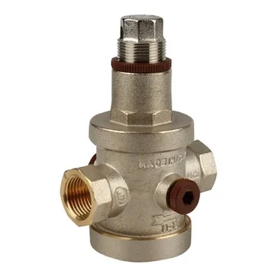 Регулятор давления воды ВВ 1/2" Ру=1-6 бар с отводом под манометр никель Itap 1430012