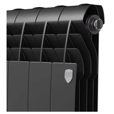 Радиатор отопления Royal Thermo BiLiner 500 Чёрный 12 секций биметаллический боковое подключение НС-1682286