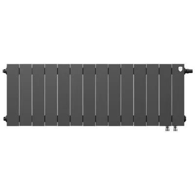 Радиаторы Royal Thermo PianoForte 300 Noir Sable VDR биметаллические, чёрные нижнее правое подключение