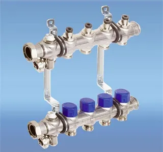 Коллекторная группа для отопления Elsen на 7 выходов из нержавеющей стали EMi02.07