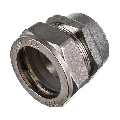 Переходник с внутренней резьбой никелированный для гофрированной трубы Lavita