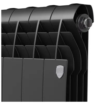 Радиаторы Royal Thermo BiLiner 350 Noir Sable биметаллические, чёрные боковое подключение
