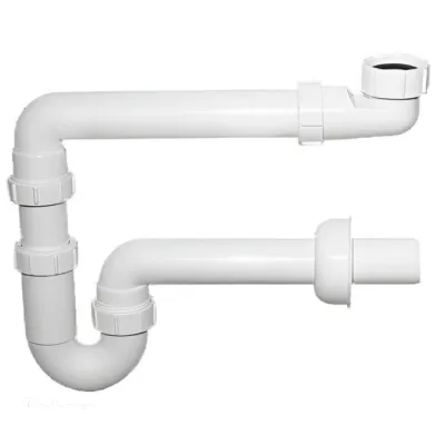 Сифон для раковины McAlpine 11/2"х40 P-образный без выпуска с отводной трубой 90° L=254 мм MRSK14-HCLI