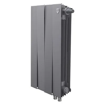 Радиаторы Royal Thermo PianoForte 500 Silver Satin VDR биметаллические, серебристые нижнее правое подключение