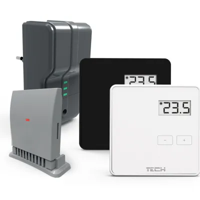 Терморегулятор беспроводной двухпозиционный ST-294v2 непрограммируемый Tech серия 5/10, с датчиком влажности