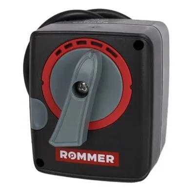 Электропривод для трёхходового клапана 230 В 3-позиционный 120 сек. Rommer RVM-0005-230001