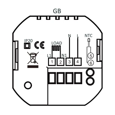 Термостат Beca BHT-2002 GBL WiFi "16 А"