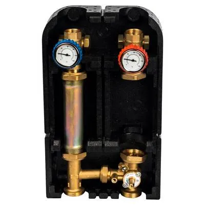 Насосная группа с 3-ходовым смесителем без насоса, в теплоизоляции Stout SDG-0007