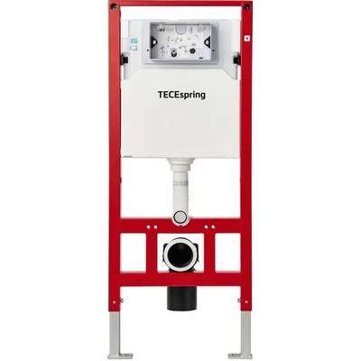 Инсталляция для унитаза Tece TECEspring 4 в 1 с панелью смыва TECEspring R Чёрная матовая S955102