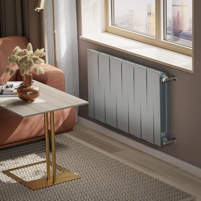 Радиаторы Royal Thermo PianoForte 500 Silver Satin биметаллические, серебристые боковое подключение