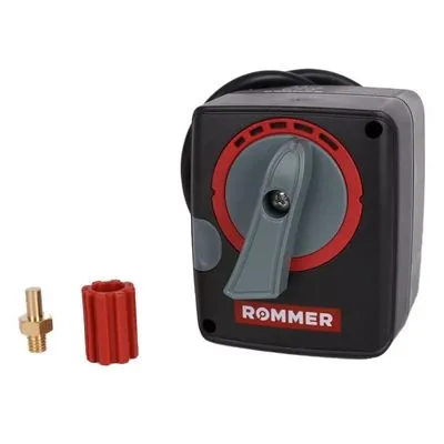 Электропривод для трёхходового клапана 230 В 3-позиционный 120 сек. Rommer RVM-0005-230001