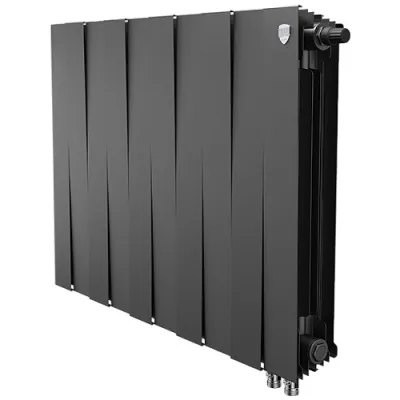 Радиаторы Royal Thermo PianoForte 500 Noir Sable VDR80 биметаллические, чёрные нижнее правое подключение
