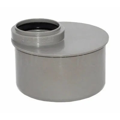 Переход для внутренней канализации Ø90х50 КОРОТКИЙ серый HT Ostendorf 114730