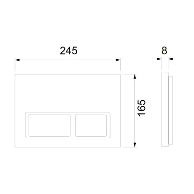 Инсталляция для унитаза Tece TECEspring Base 4 в 1 с панелью смыва TECEspring R Чёрная матовая S401104