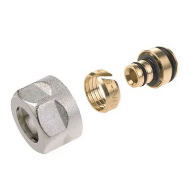 Соединитель коллекторный обжимной Elsen Ø16(2.0)х3/4"ЕК евроконус для полимерной PEX трубы EFB03.1620EK