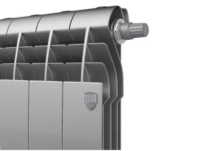 Радиаторы Royal Thermo BiLiner 350 Silver Satin VR биметаллический, серебристый нижнее правое подключение