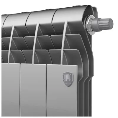 Радиаторы Royal Thermo BiLiner 350 Silver Satin VDR биметаллический, серебристый нижнее правое подключение