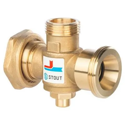 Антиконденсационный смесительный клапан НГ-НАР-НАР 1 1/2"х1 1/2"х1" Kvs=3,2 м³/час Stout SVM-0050