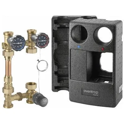 Насосная группа Regumat F-180 DN 25 без насоса и шарового крана с трёхходовым смесителем Oventrop