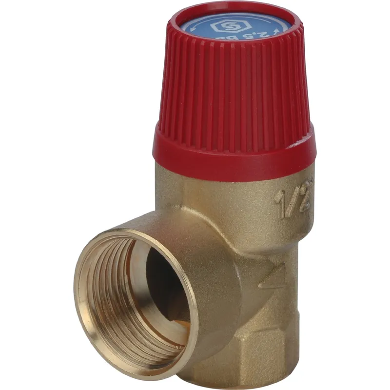 Клапан предохранительный для ОТОПЛЕНИЯ 2,5 бар ВВ 3/4"х1/2" Stout SVS-0001-002515