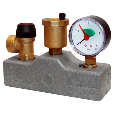 Группа безопасности котла до 50 кВт 1" 3 бар в теплоизоляции Stout SVS-0040-055032