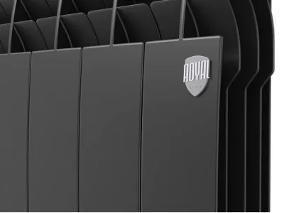 Радиаторы Royal Thermo BiLiner 500 Noir Sable VR биметаллические, чёрные нижнее правое подключение