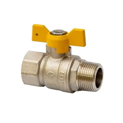 MVI Кран шар. ГАЗ вн-НАР 1/2" бабочка Никель Premium