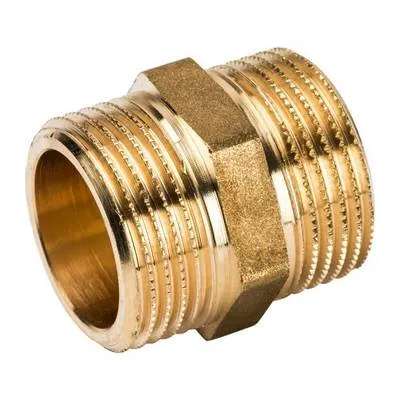 Ниппель латунный наружная резьба Stout