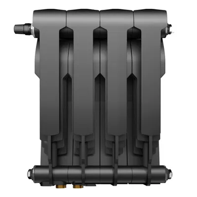 Радиаторы Royal Thermo BiLiner 350 Noir Sable VDR биметаллические, чёрные нижнее правое подключение