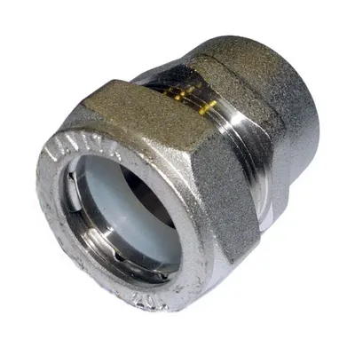 Переходник с наружной резьбой никелированный для гофрированной трубы Lavita